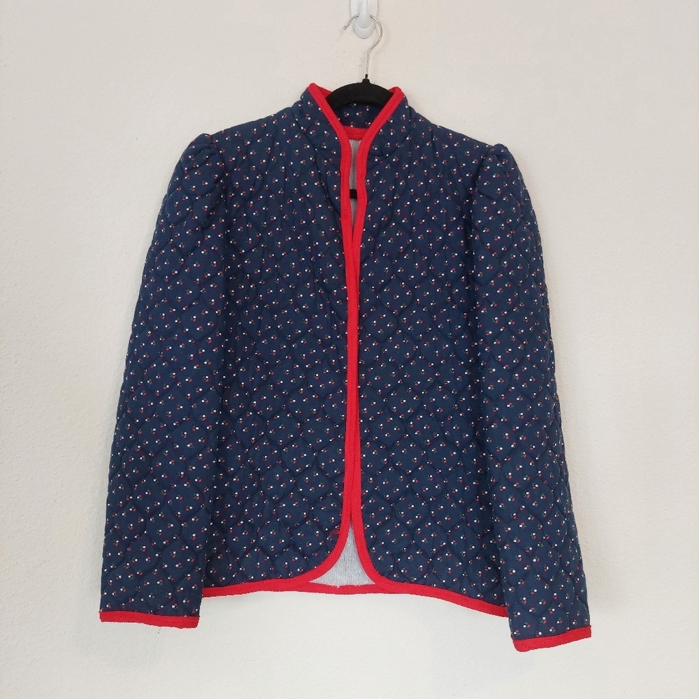 Vintage‎ Handmade Quilted Lightweight Floral Jacket